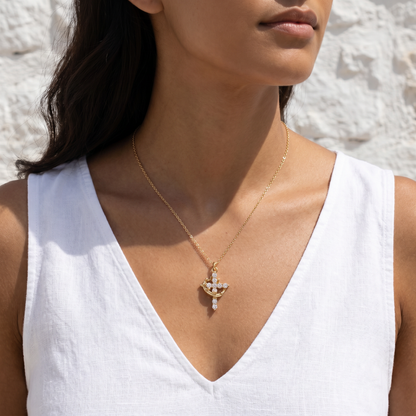 Cross & Crown Necklace