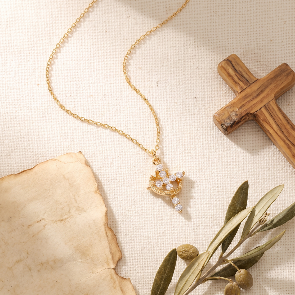 Cross & Crown Necklace