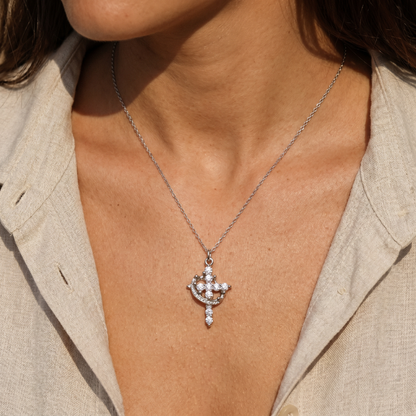 Cross & Crown Necklace