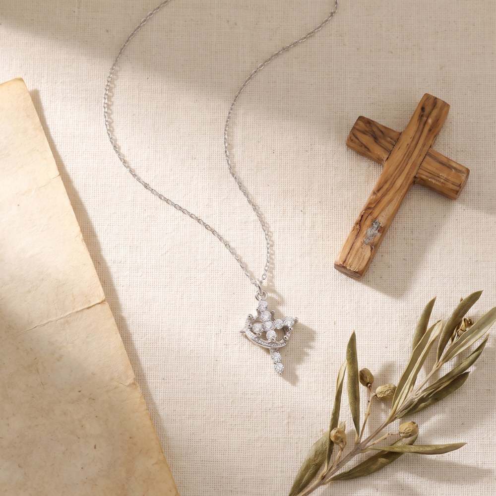 Cross & Crown Necklace