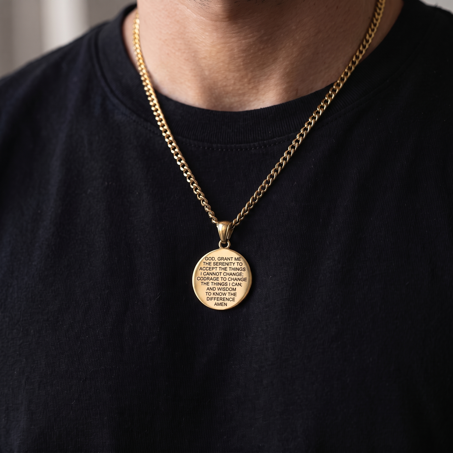 Virgin Mary Quarter Necklace