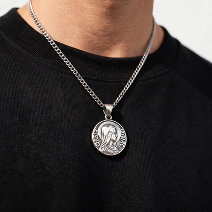 Virgin Mary Quarter Necklace