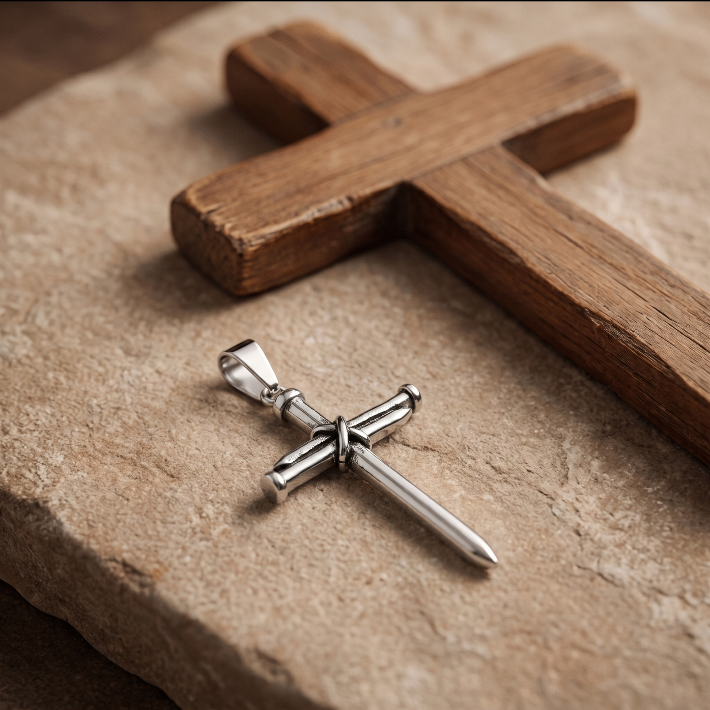 Three Nails Cross Necklace