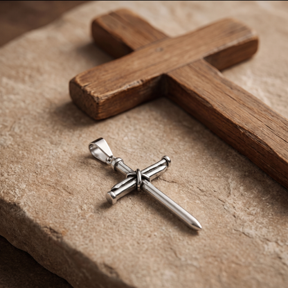 Three Nails Cross Necklace