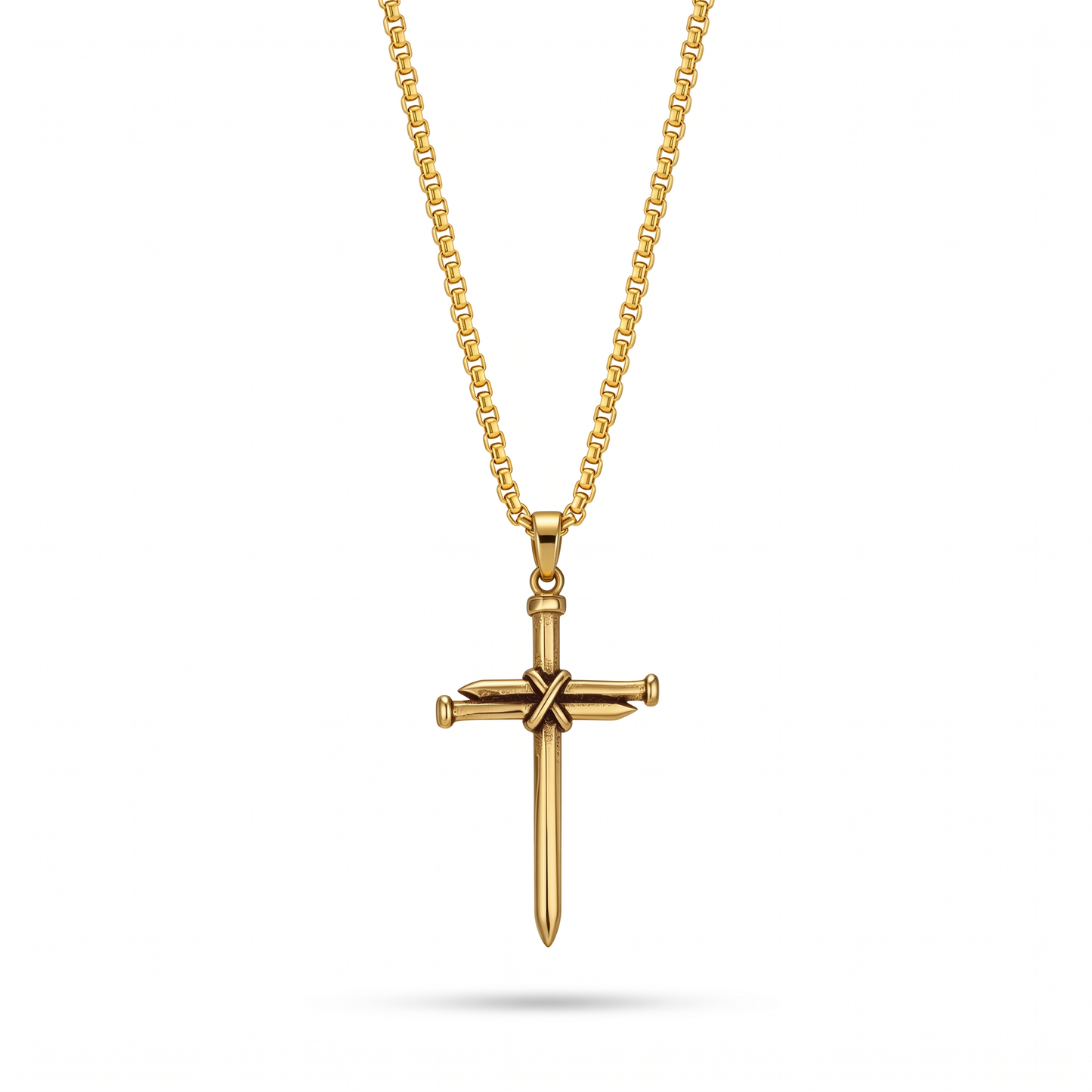 Three Nails Cross Necklace