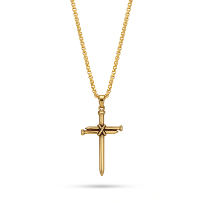 Three Nails Cross Necklace