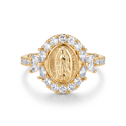 Virgin Mary Emblem Ring