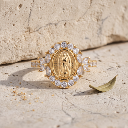 Virgin Mary Emblem Ring