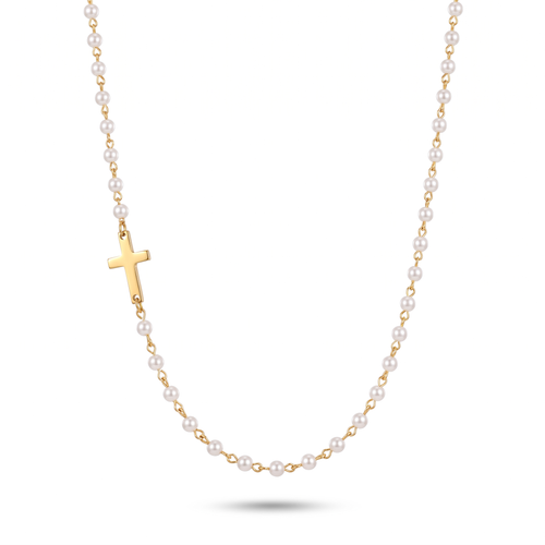Cross & Pearls Necklace